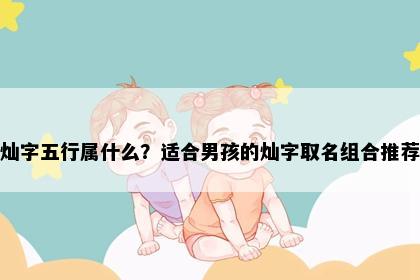 灿字五行属什么？适合男孩的灿字取名组合推荐