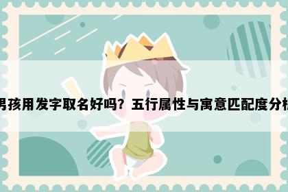 男孩用发字取名好吗？五行属性与寓意匹配度分析